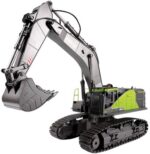 FM-ELECTRICS Kettenbagger 1:14 Grün mit hochwertiger Technik RTR