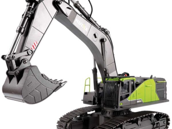 FM-ELECTRICS Kettenbagger 1:14 Grün mit hochwertiger Technik RTR
