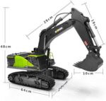 FM-ELECTRICS Kettenbagger 1:14 Grün mit hochwertiger Technik RTR – Bild 2