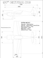 EXTREMEFLIGHT-RC Extra NG 91" rot/silber ARF – Bild 2