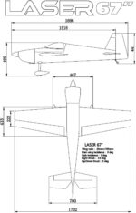 EXTREMEFLIGHT-RC LASER 67" Rot ARF – Bild 2