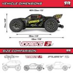 ARRMA VORTEKS 223S 1/10 DSC 2WD RTR Brushless Stadium Truck, Gelb – Bild 3