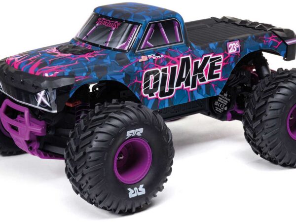 ARRMA 1/10 QUAKE 223S DSC 2WD RTR Brushless Monster Truck, Lila