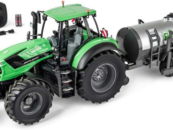 CARSON Deutz Traktor 8280 TTV 1/16 mit Fassanhänger 100% RTR